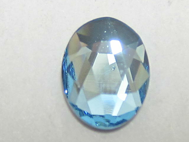12 pcs. OVAL 8X6mm AQUA BRILLIANCE FLATBACK Rhinestones